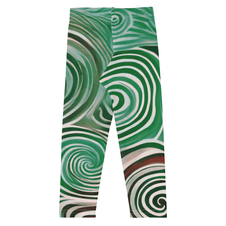 Funky Cool Green Liquid Tie-Dye Kid's and Toddler's Leggings product image (10)
