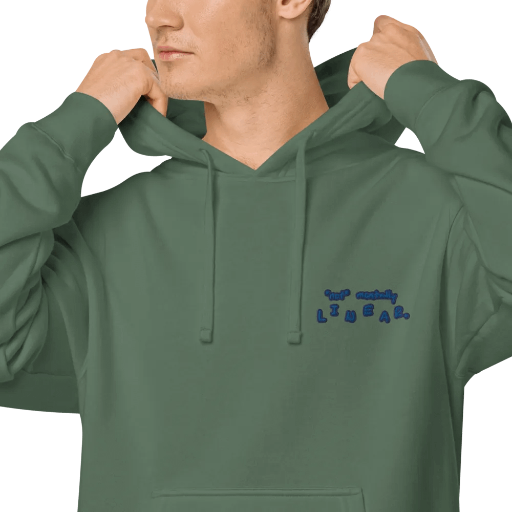 *not* mentally linear (L.C. lake design) embroidered pigment hoodie product image (18)