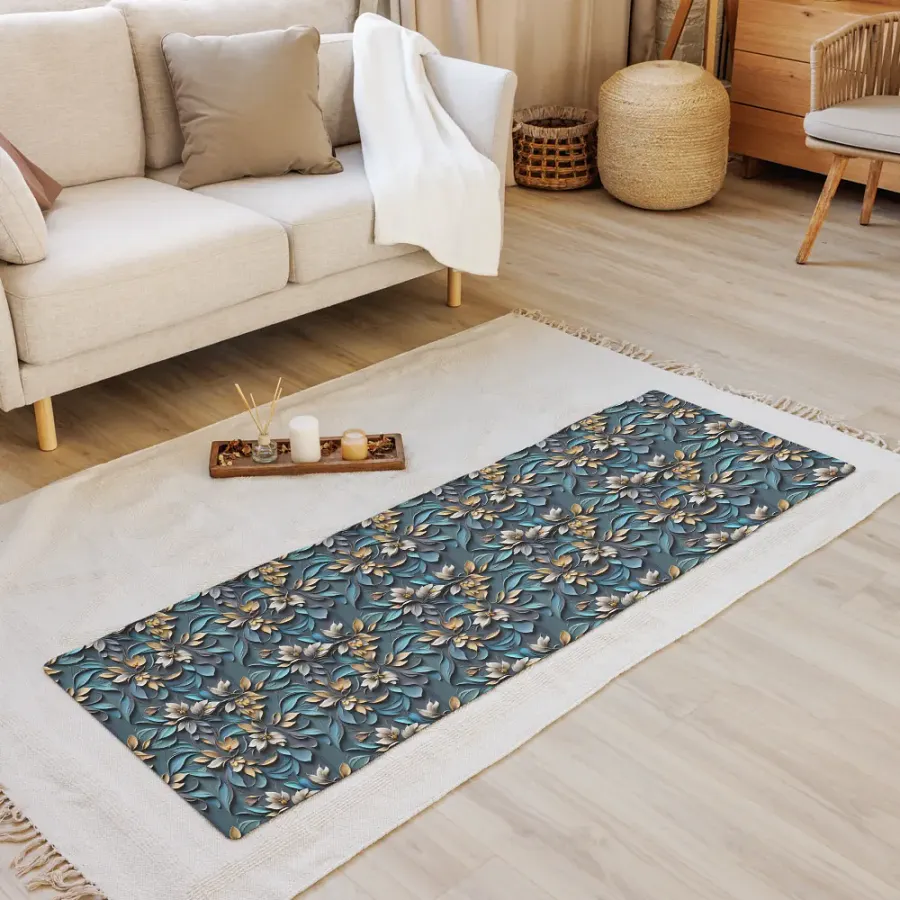 Yoga Mat - Sculpted Floral Pattern product image (1)