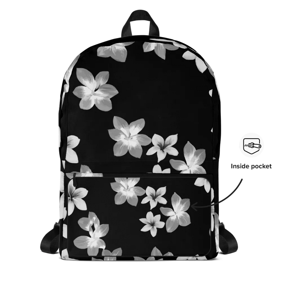 Volcanic Ash Translucent Caribbean Flower Print Backpack product image (7)