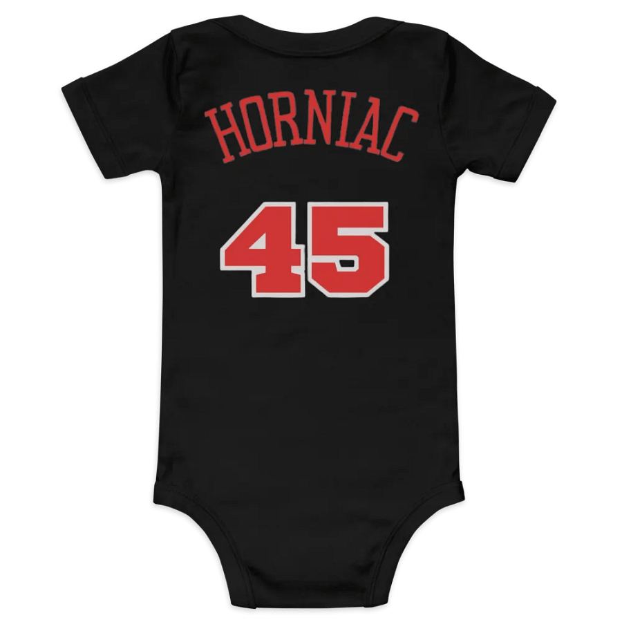 Horns Over Hoops Logo Baby Onesie product image (1)