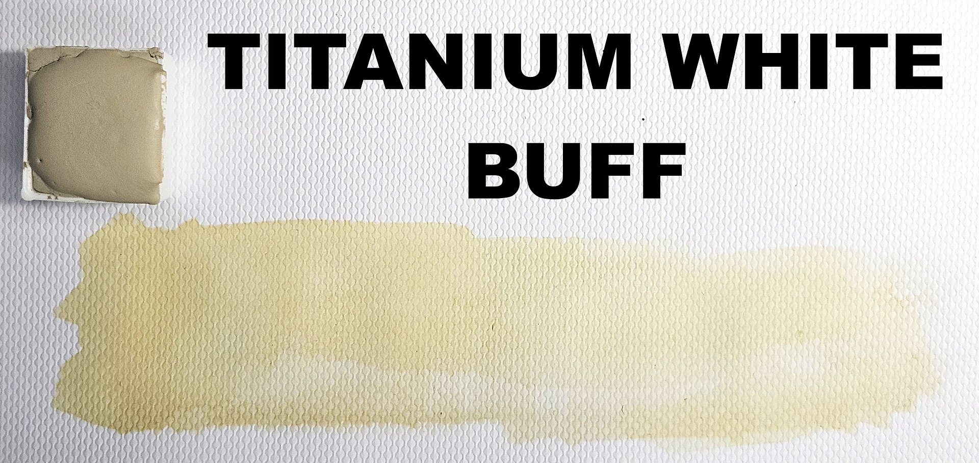 Titanium White Buff Water Color Paint Half Pan product image (1)