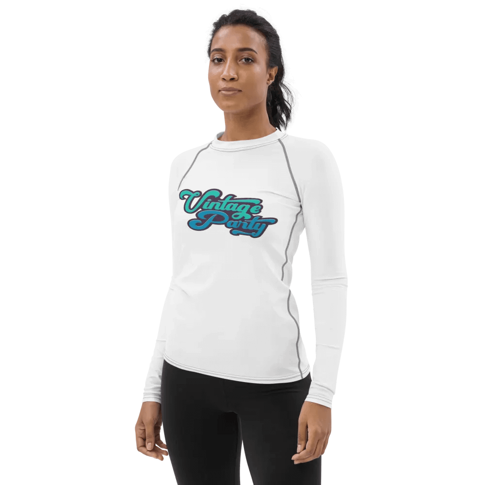 Retro Vibes All-Over Print Rash Guard product image (3)
