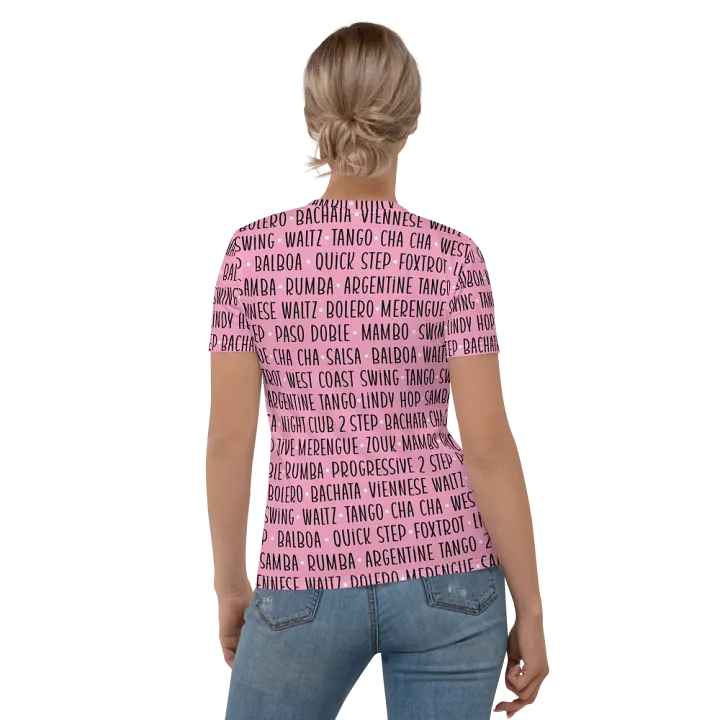 Women's Ballroom Dance T-Shirt Pink product image (2)