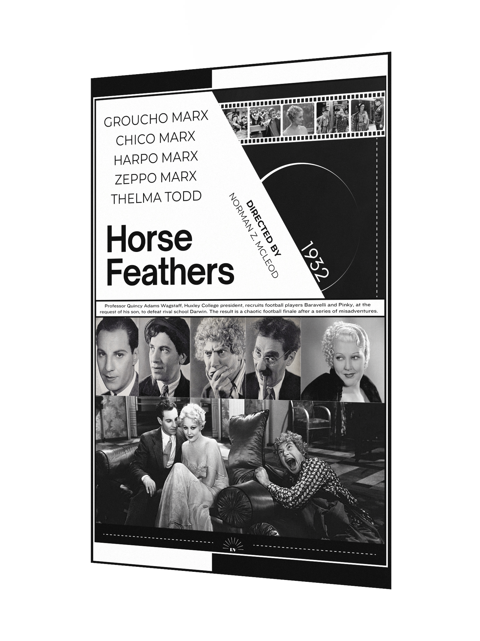 Horse Feathers with the Marx Brothers and Thelma Todd 1932 | Movie Poster | 12x18 Wall Art product image (3)