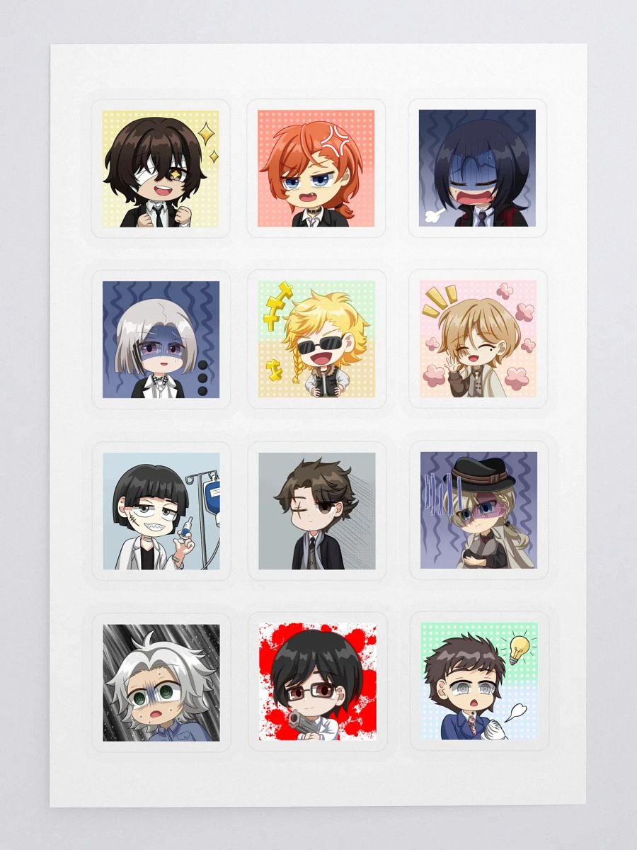 Bungo Stray dogs stormbringer Chibi Anime Character Sticker Sheet product image (3)