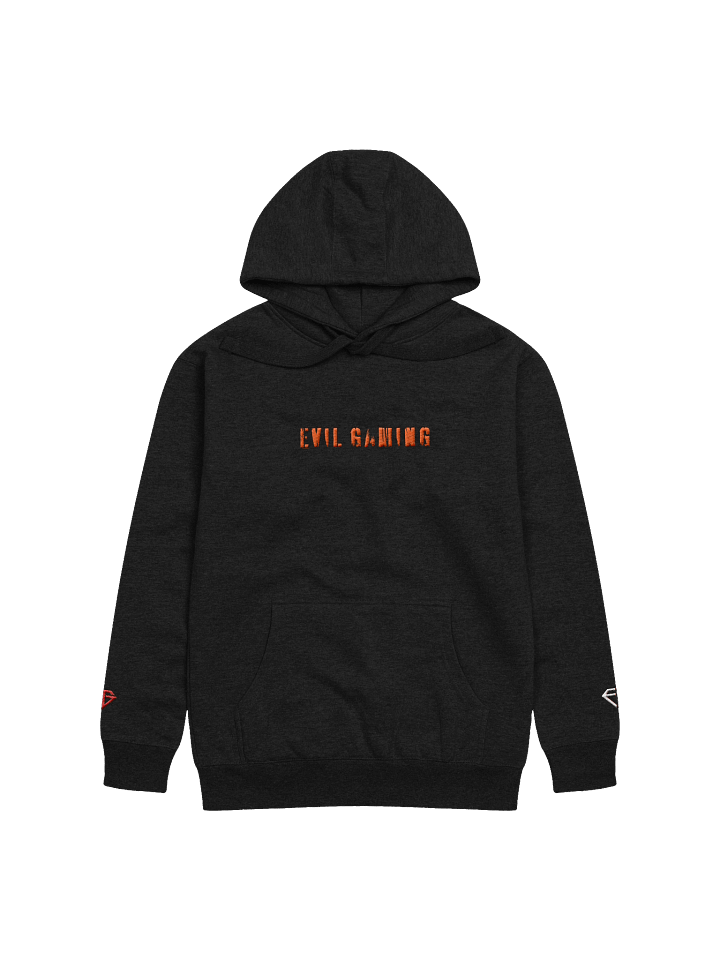 Embroday Evil Gaming Hoodie – Signature Evil Logo on Wrists/ Geometric Unisex Hoodie product image (1)