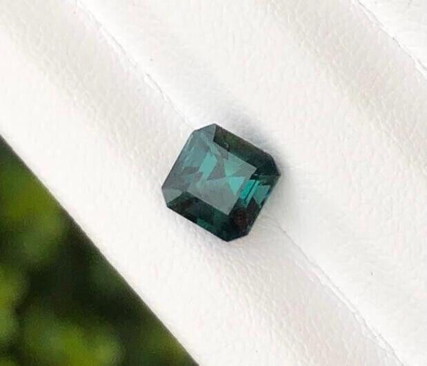 TOURMALINE GEMSTONE FOR RING ASSCHER CUT BLUE COLOR SQUARE, SHAPE, 1.60 CARAT product image (1)