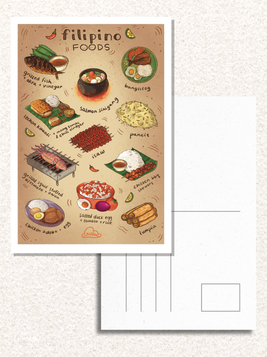 Filipino Foods Postcard product image (1)