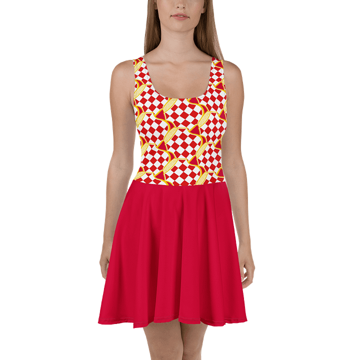 Crested Checkerboard Skater Dress product image (2)