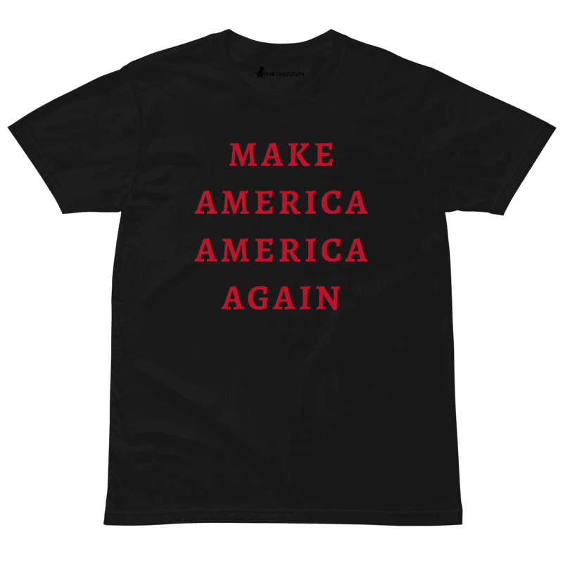 Make America America Again - Red Text - Premium Unisex T-Shirt product image (4)