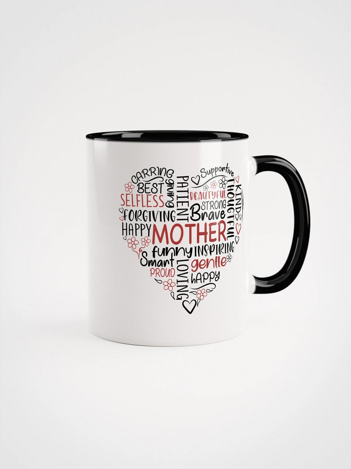 Black Boy Mom I Pray Different Art Ceramic Mug with Color Interior product image (2)
