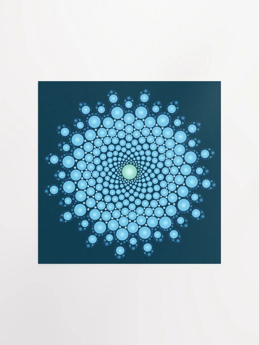 Blue Dot Mandala Enhanced Matte Paper Poster product image (4)