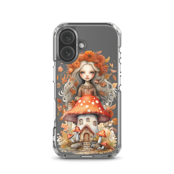 Whimsical Mushroom Fantasy girl iPhone Case product image (1)