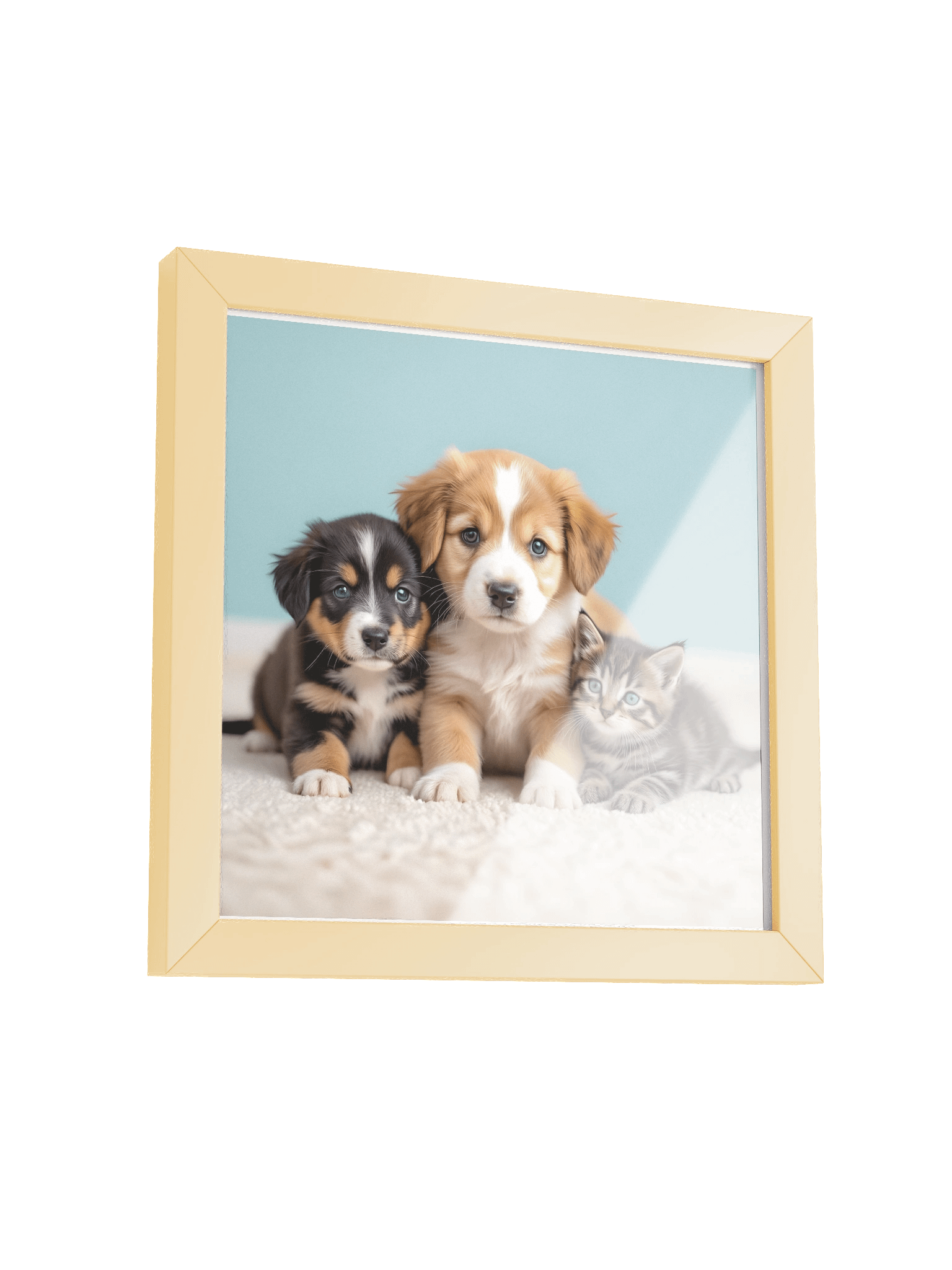Puppy and Kitten Harmony Framed Poster product image (12)