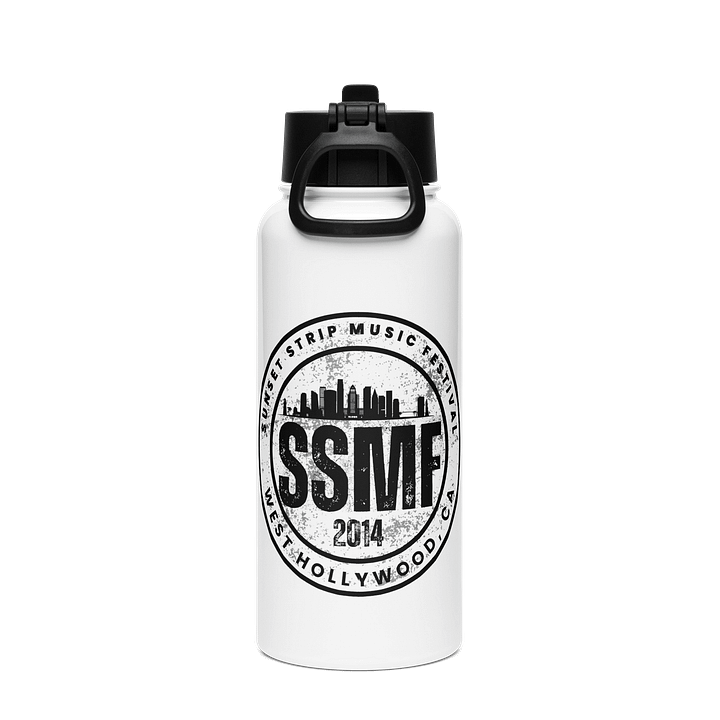 32 oz. SSMF 2014 Stainless Steel Water Bottle with Straw Lid product image (2)