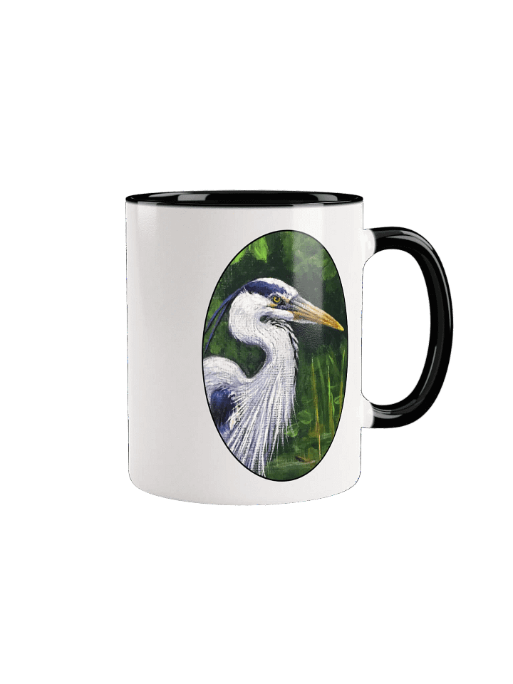 Elegant Great Blue Heron Ceramic Mug product image (3)