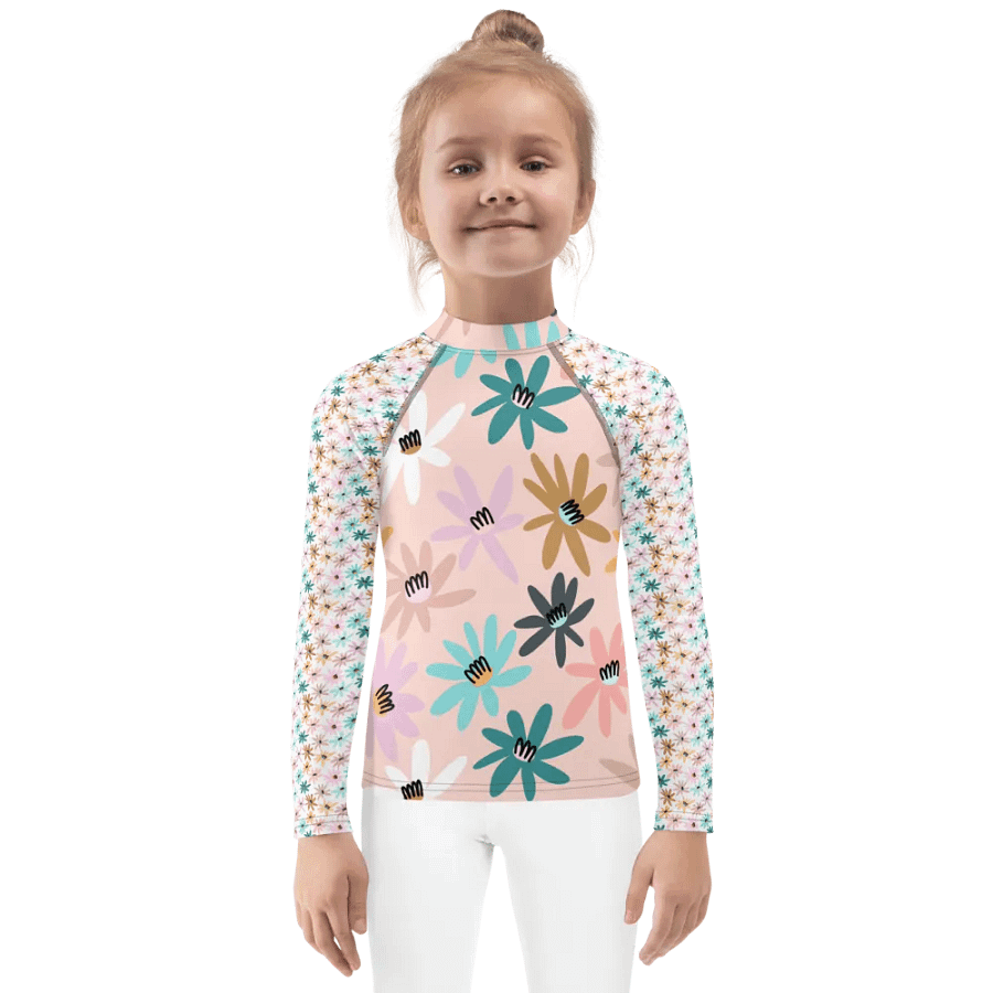 Summer Vibe Doodle Flower Dream Rash Guard For Kids product image (1)