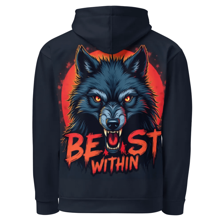 Novelty Wolf Beast Within Hoodie AOP (All Over Print) product image (5)