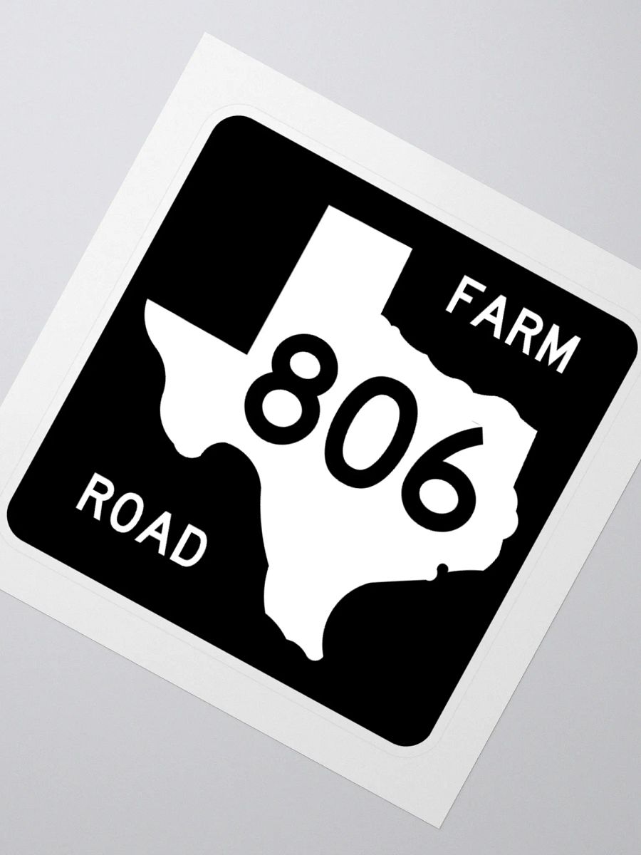 Texas Farm Road Sign FM 806 Sticker product image (2)