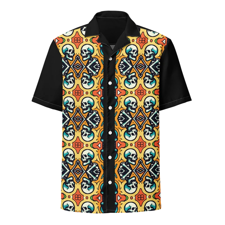 Hawaiian Style Shirt, Button Up, Unisex, Skulls product image (1)