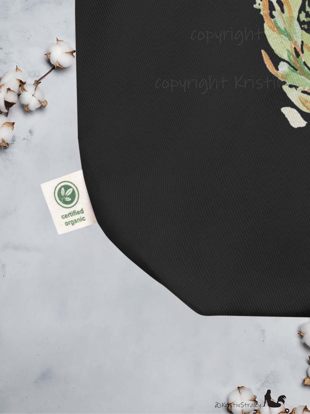 Floral Wreath Eco Cotton Tote Bag product image (4)