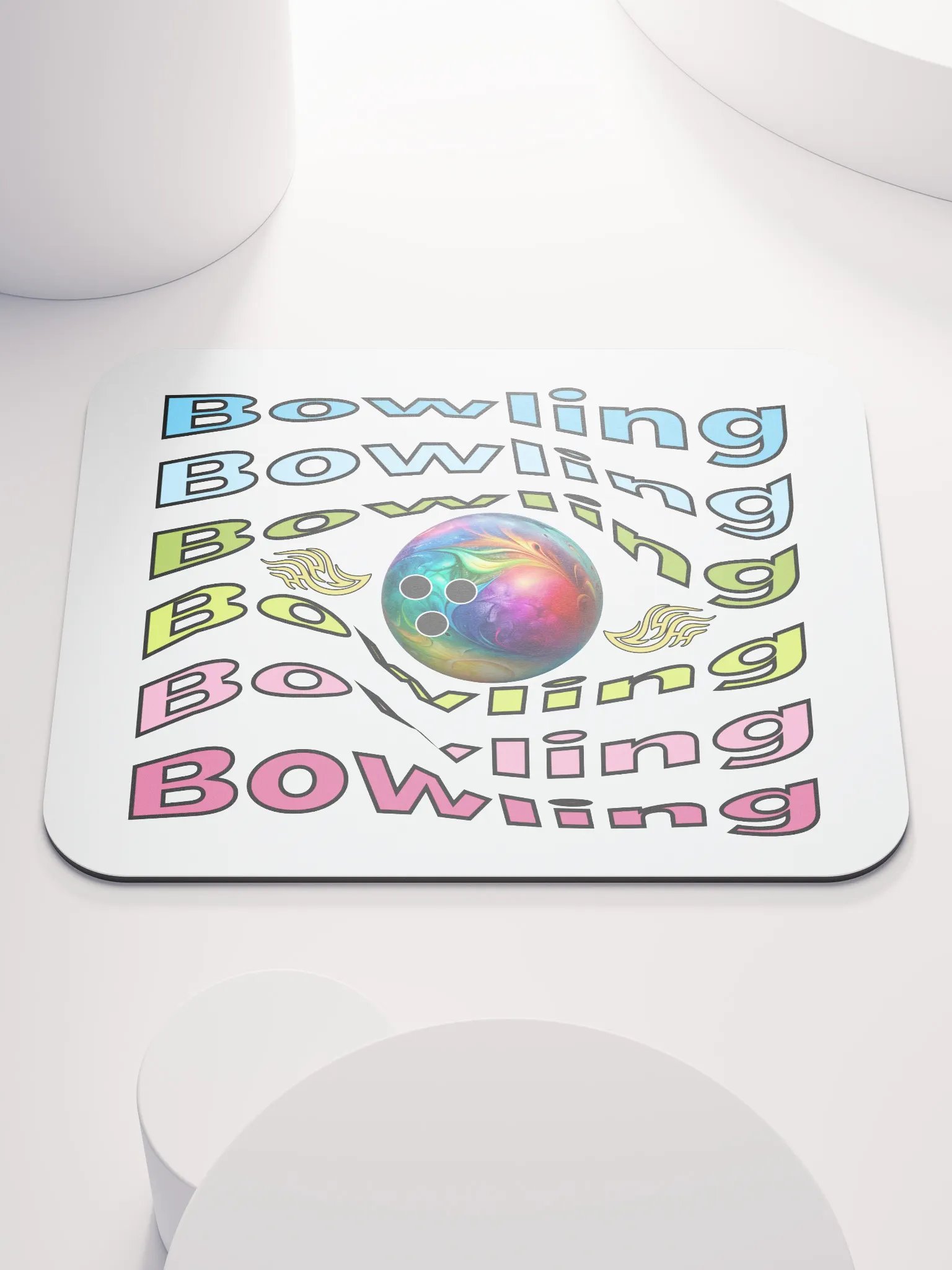 Bowling Swirl Blast Mouse Pad product image (1)