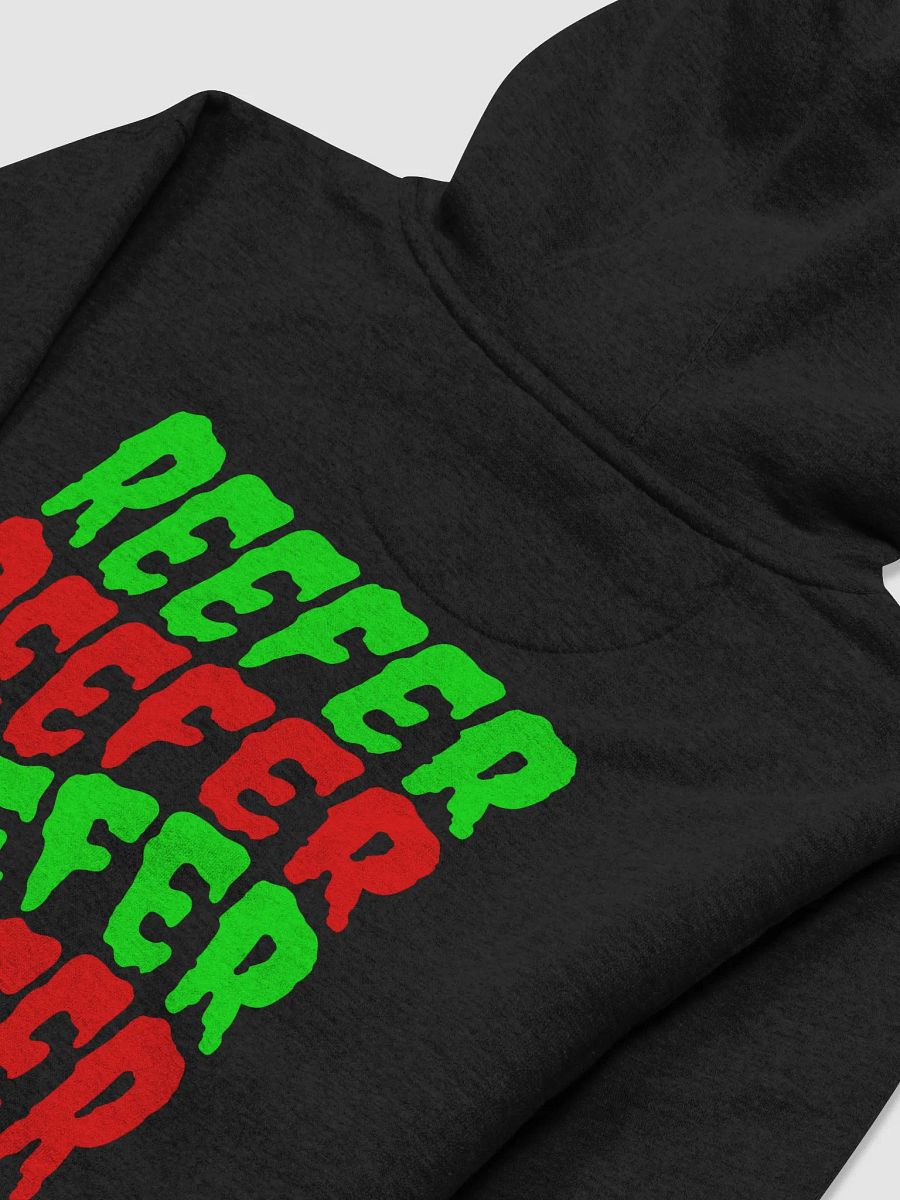 Green Red Reefer High Holiday Black Hoodie, Stoner Style Cannabis Clothing product image (2)