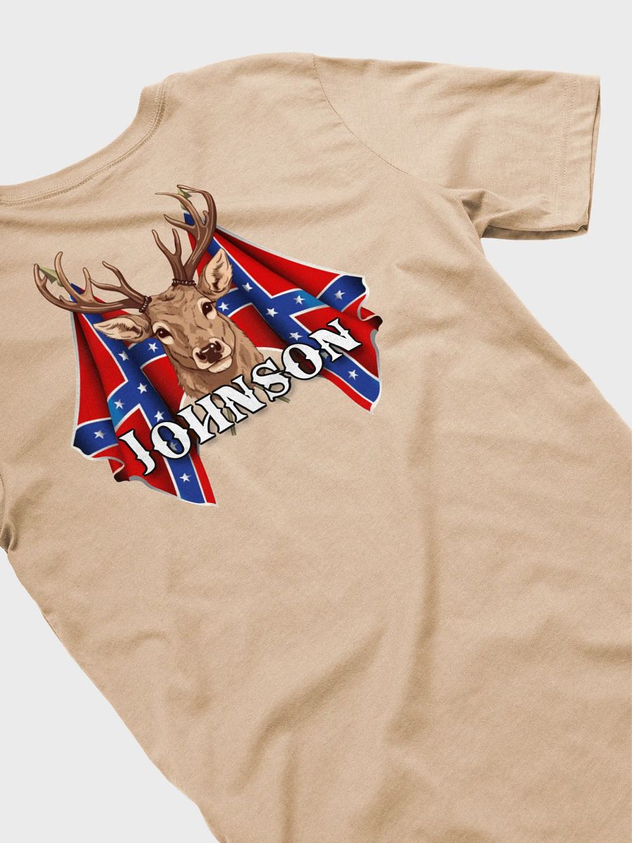 "Johnson" Last Name Rebel Redneck Deer - Adult T-Shirt product image (4)