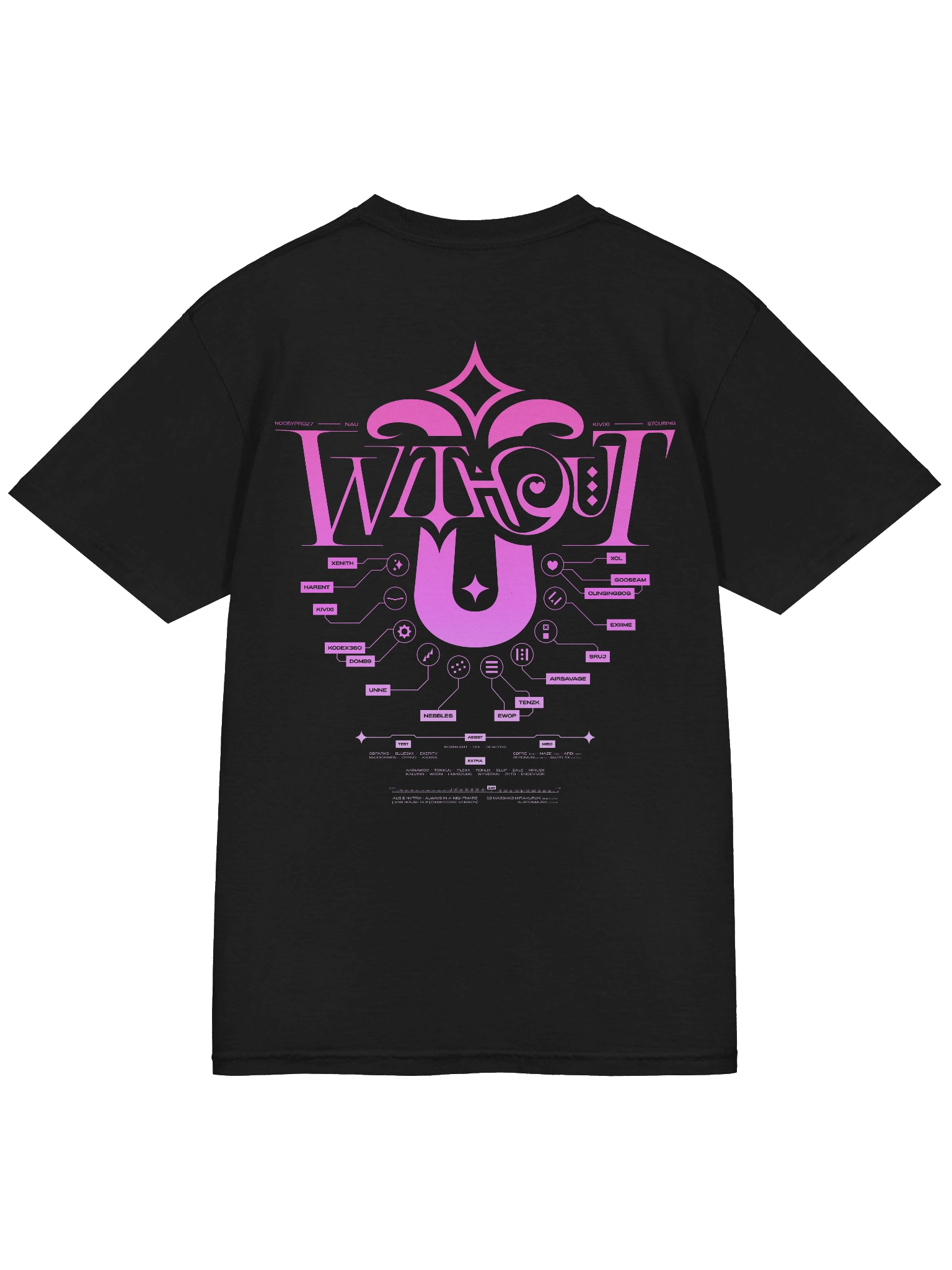 W/O U Gradient Pink/Black Shirt product image (4)