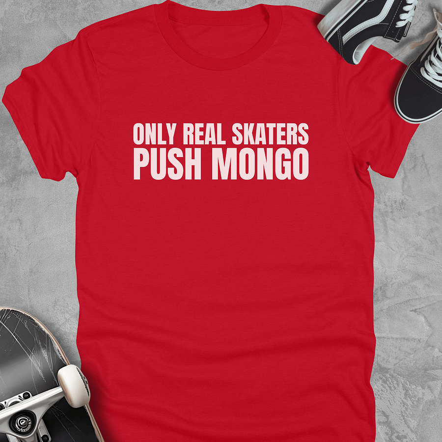 Only real skaters push mongo, Youth Funny skateboarding t-shirt, Unisex product image (4)