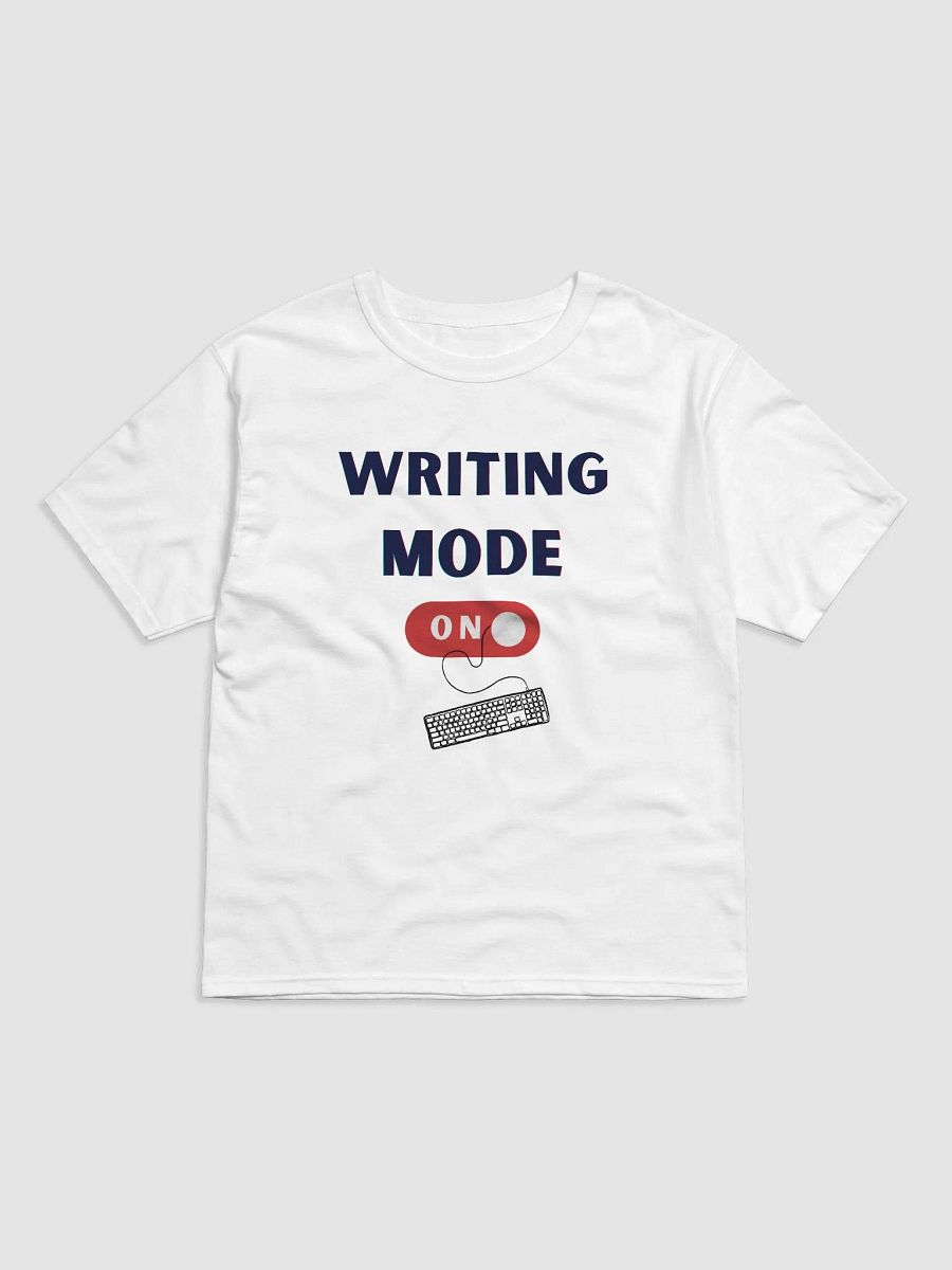 Writing Mode On - Relaxed Fit White T-shirt product image (1)