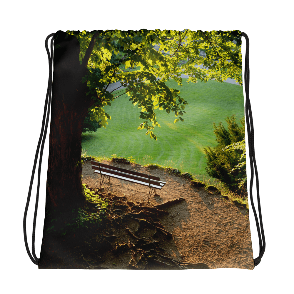 Rucksackbeutel mit Kordelzug - Parkbank unter einem Baum product image (1)