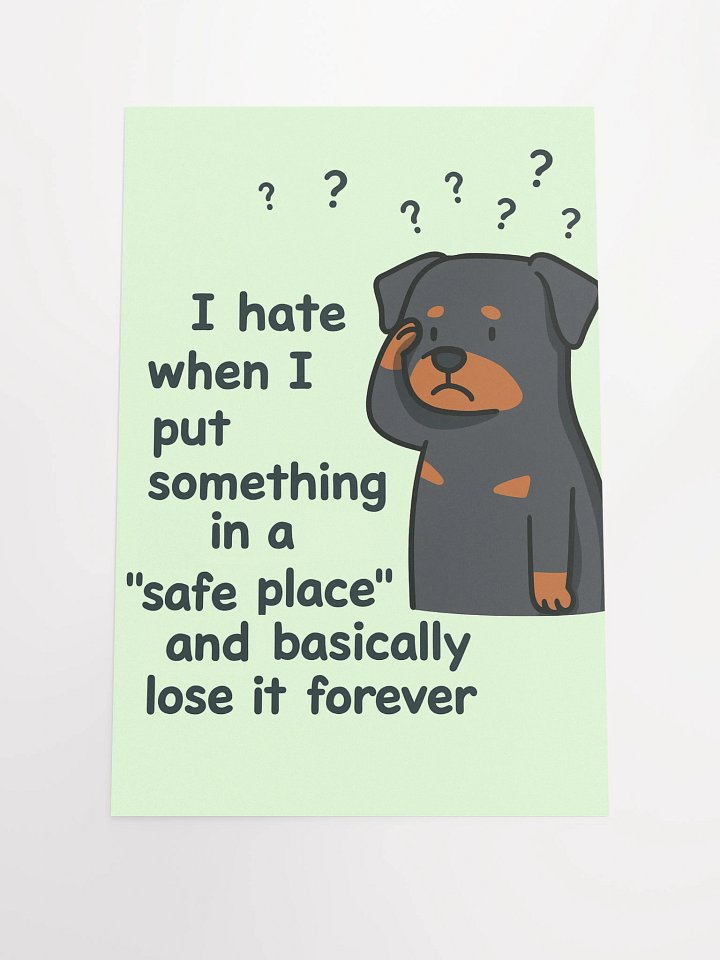 "Safe Place" Rottweiler Poster product image (1)
