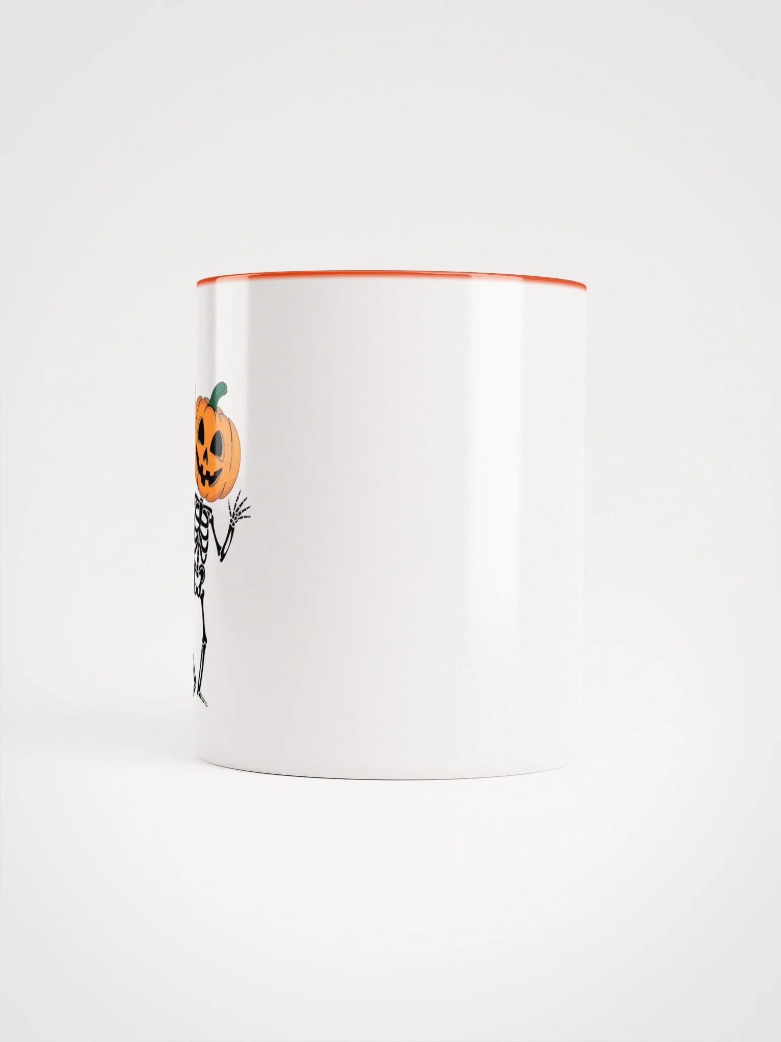 Halloween coffee mug, Skeleton mug, Ceramic pumpkin mug, Dancing skeletons mug, Pumpkin head mug, Unique coffee mugs, Spooky coffee mugs product image (4)