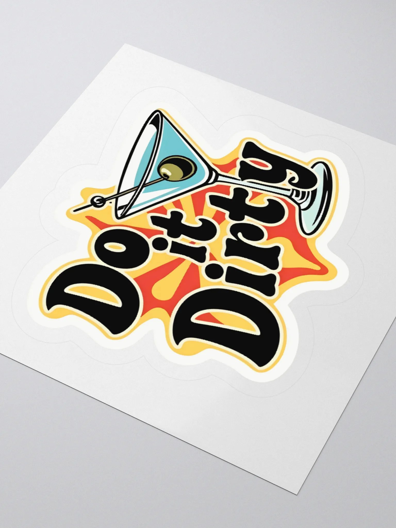Dirty Martini Kiss Cut Sticker product image (8)