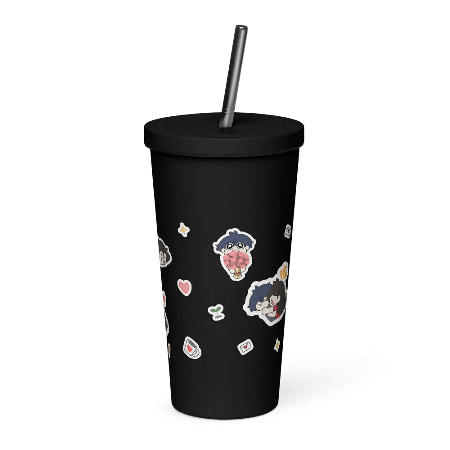 Sticker Design Insulated Tumbler with a Straw product image (4)