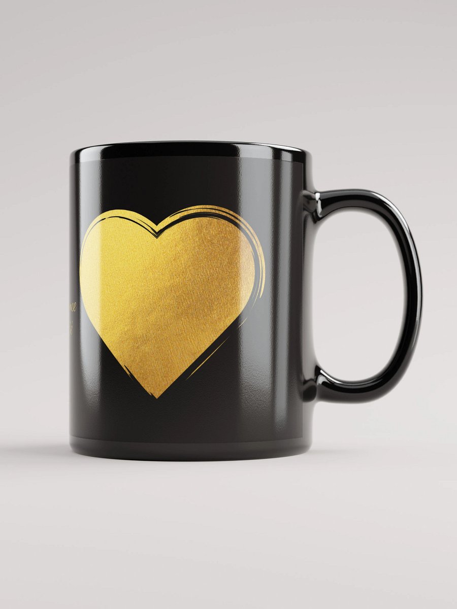 Mug Noir et Doré - Coeur - Cadeau d'Amour product image (1)