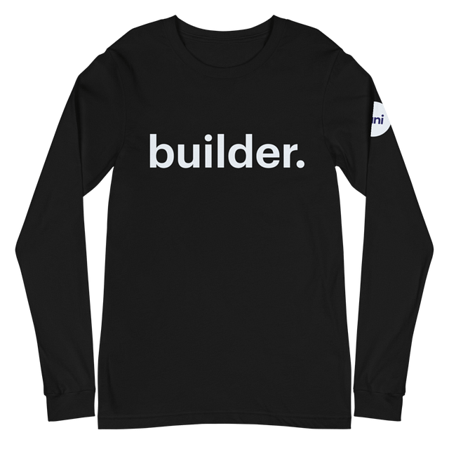 Builder Adult Long Sleeve Tee, Black product image (1)