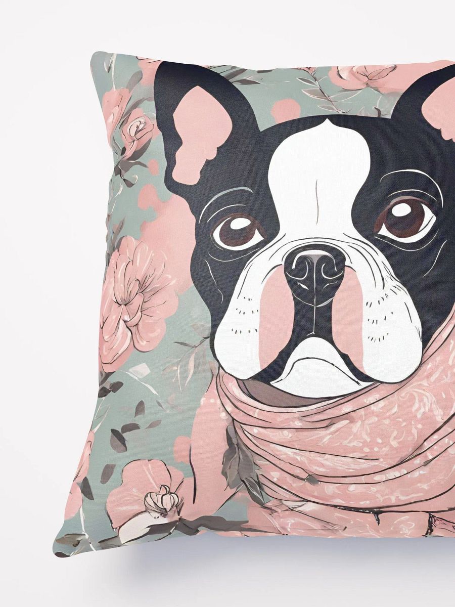 Floral Boston Terrier Pillow product image (4)