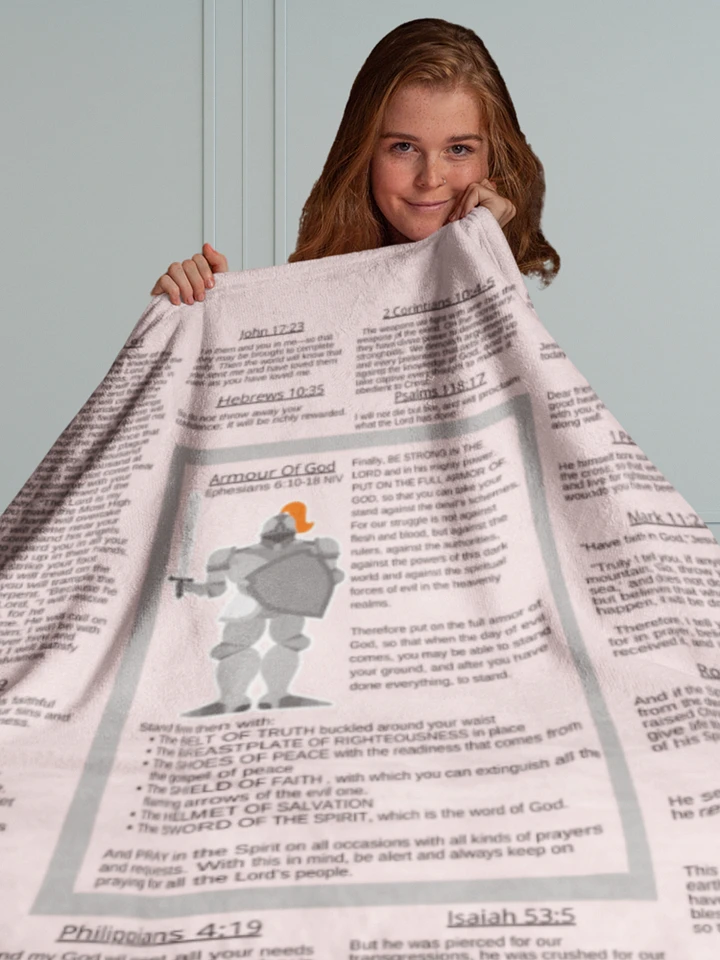 Armour Of God Blush Pink Prayer Blanket product image (1)