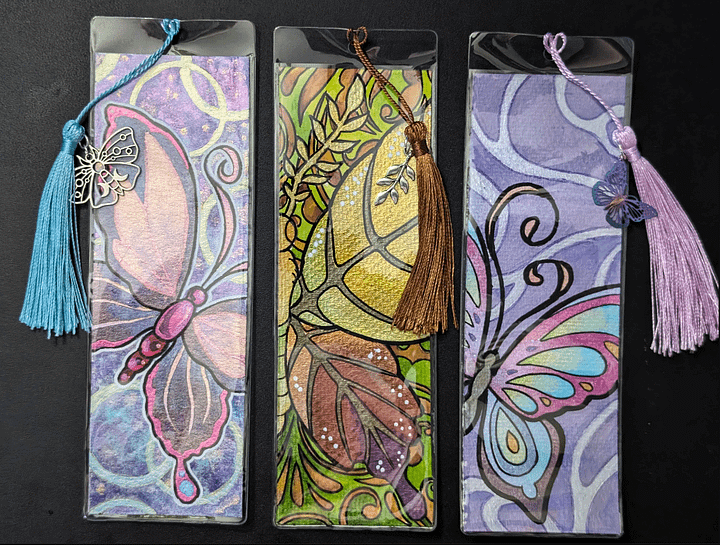Watercolor Bookmark: Nightsong Moths Set 3 product image (1)