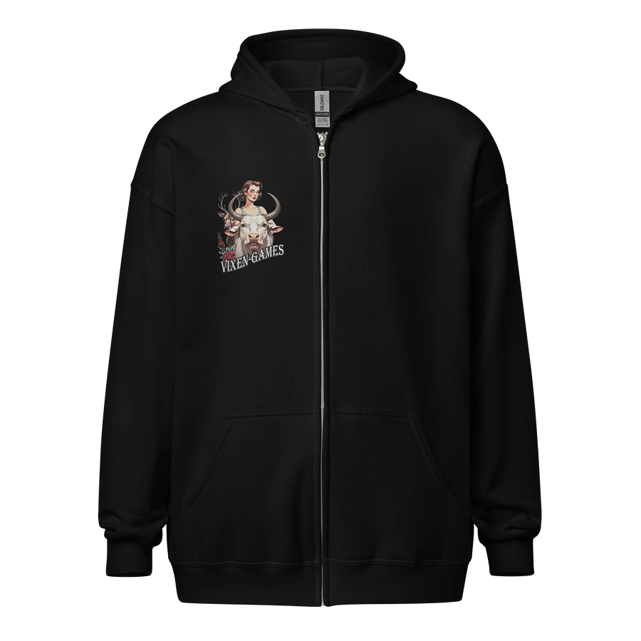 Vixen Games Bull and Stag with roses Zip Up Hoodie product image (13)