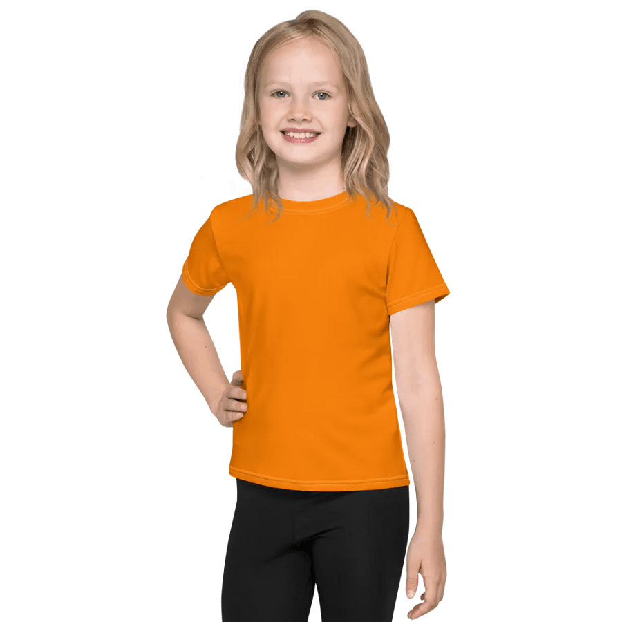 Kids Plain Color Orange T-Shirt product image (1)