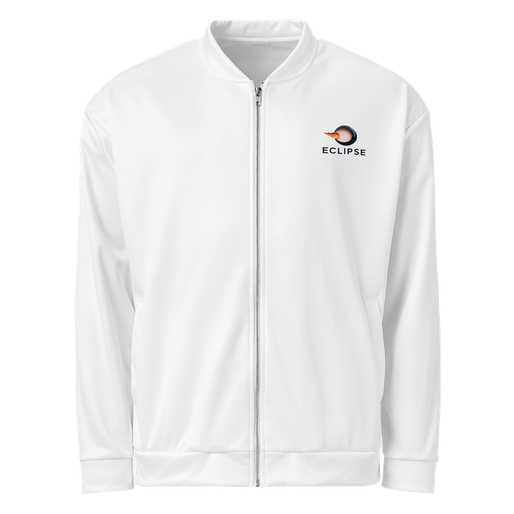 Eclipse Unisex All-Over Print Bomber Jacket - White, Fiery Design, Midweight product image (1)