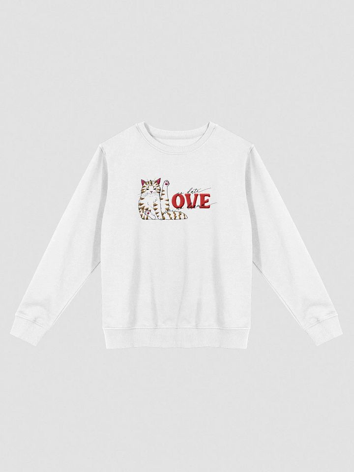 Cat Date Night - Embroidered Organic Sweatshirt product image (2)