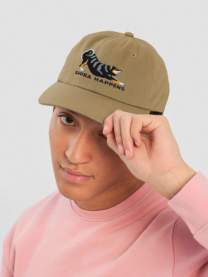 Shiba Happens Classic Dad Hat(Embroidered) of a Shiba Inu(Tricolor) product image (2)