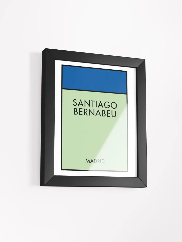 Santiago Bernabéu Madrid Monopoly Title Art Framed Print product image (26)