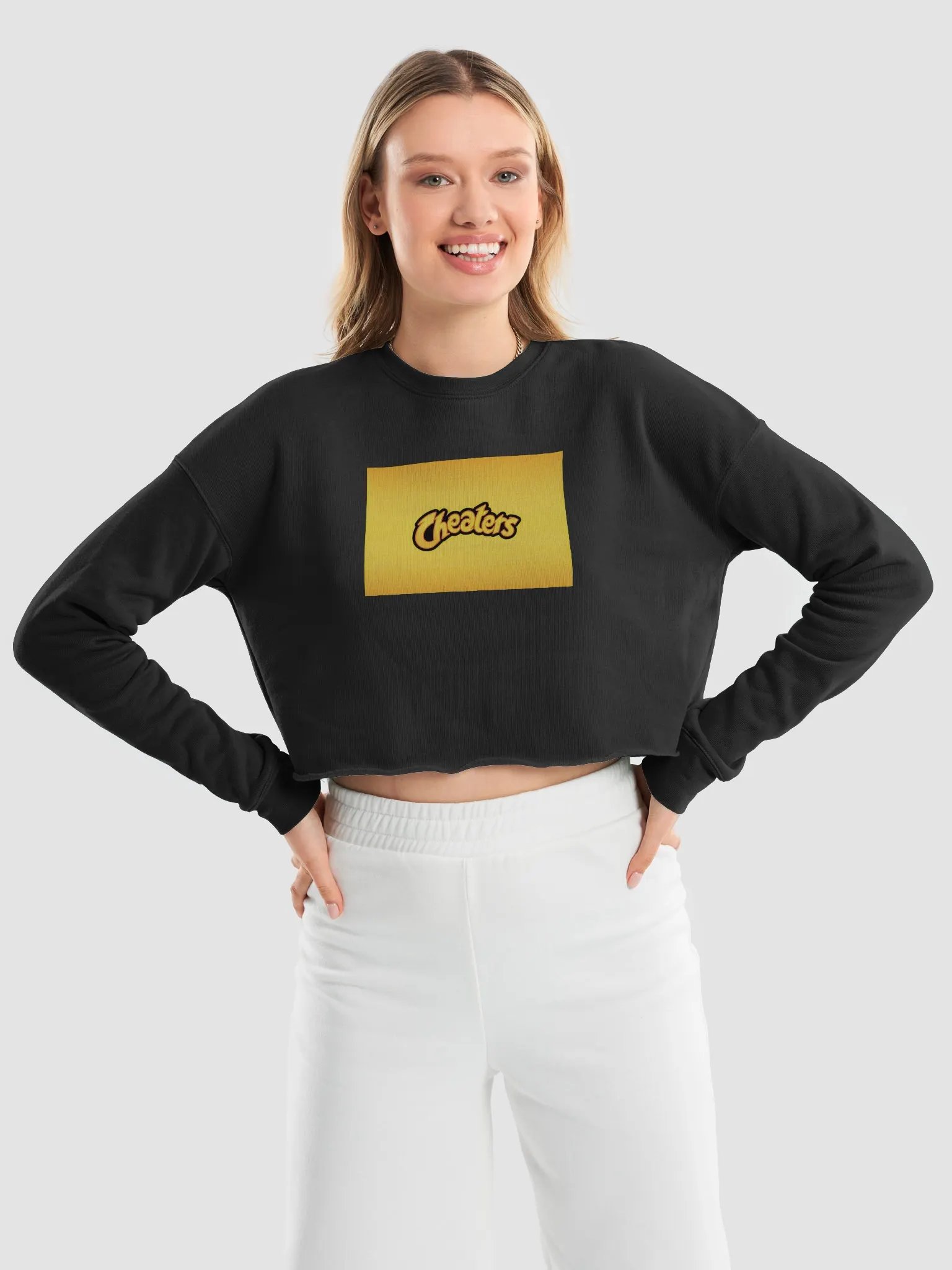 Cheaters Fleece Crop Sweatshirt product image (44)