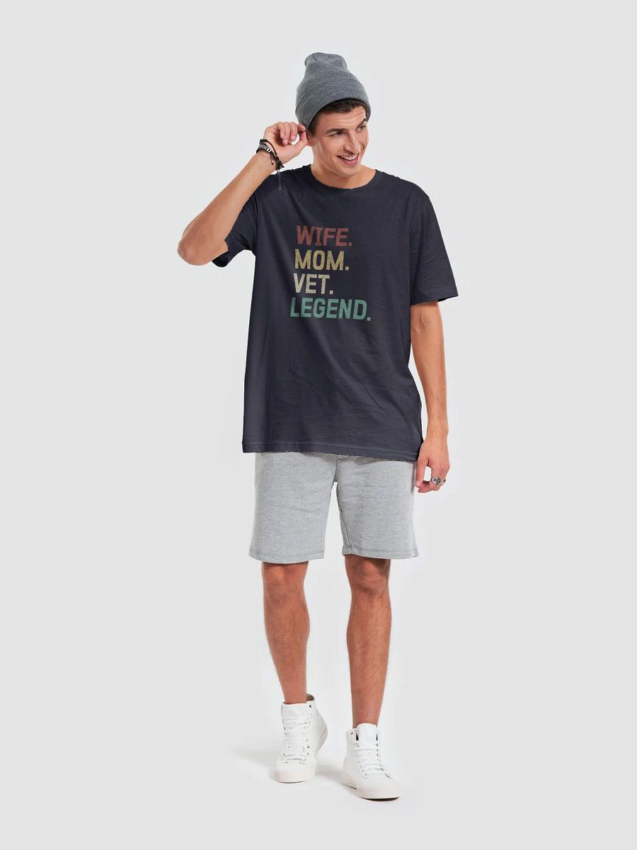 "Wife-Mom-Vet-Legend" t-shirt (dark background) product image (4)